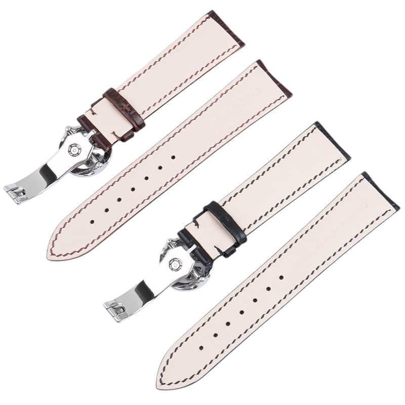 White Smoke Replacement Strap for Patek Philippe Universal Calatrava - Nautilus Leather - Premium Bamboo-Pattern Calfskin - Aethelgard Atelier