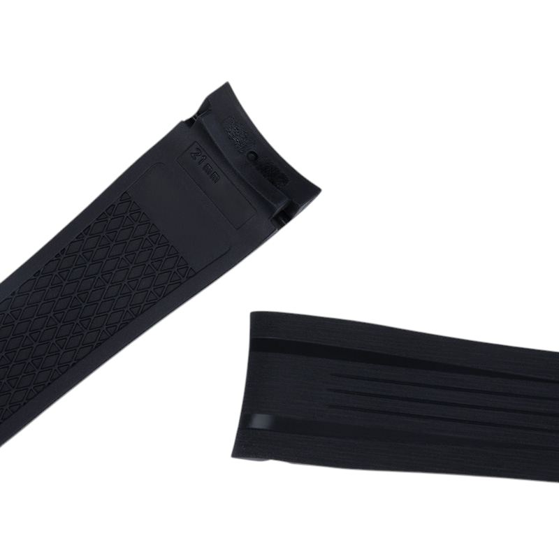 White Smoke Replacement Strap for Longines Conquest GMT L3.790-890 Series - High-Density FKM Fluorine Rubber - Aethelgard Atelier
