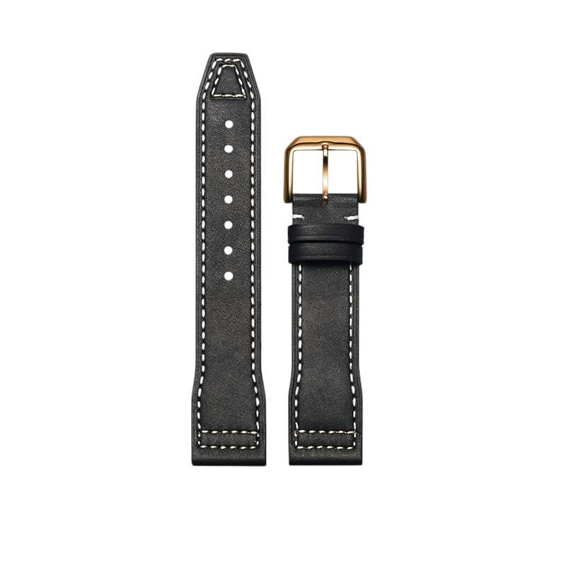 White Smoke Replacement Strap for IWC Pilot Mark XVIII Little Prince | Oil-Wax Heritage Leather | Aethelgard Atelier