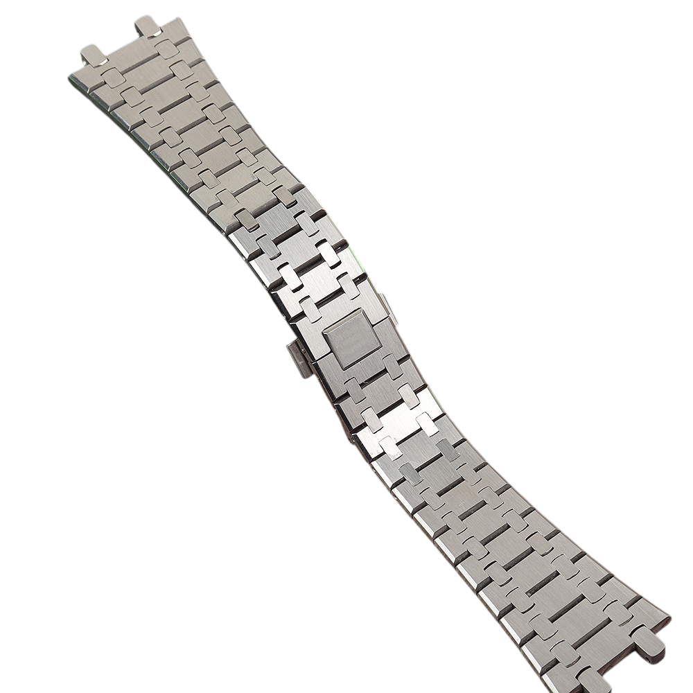 White Smoke Replacement Strap for Audemars Piguet-Casio CasiOak GA2100 - 2110 Royal Oak Mod - Solid 316L Stainless Steel Mod Kit - Aethelgard