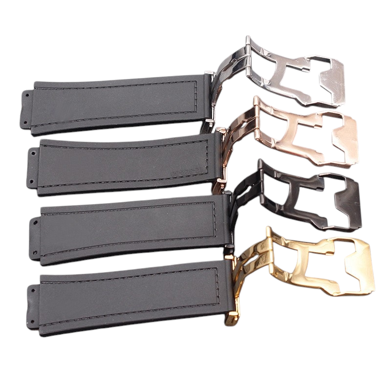 White Smoke Replacement Strap for Hublot Big Bang - Classic Fusion 19mm x 25mm - Hybrid Leather and Rubber Performance Composite - Aethelgard Atelier