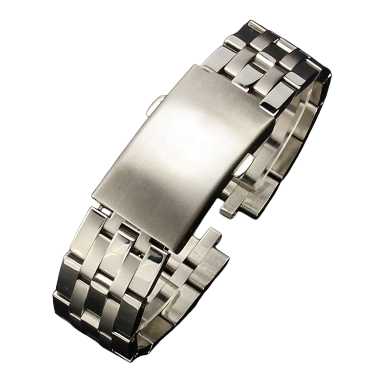 White Smoke Replacement Strap for Tissot PRC200 - T461 - T17 - T014 - T055 19mm - High-Polish Solid Stainless Steel - Aethelgard Atelier