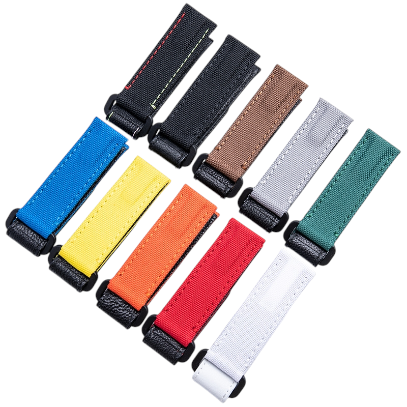 White Smoke Replacement Strap for Universal Rolex - Omega - Tudor Heritage Military - Tactical Nylon Weave with Velcro Closure - Aethelgard
