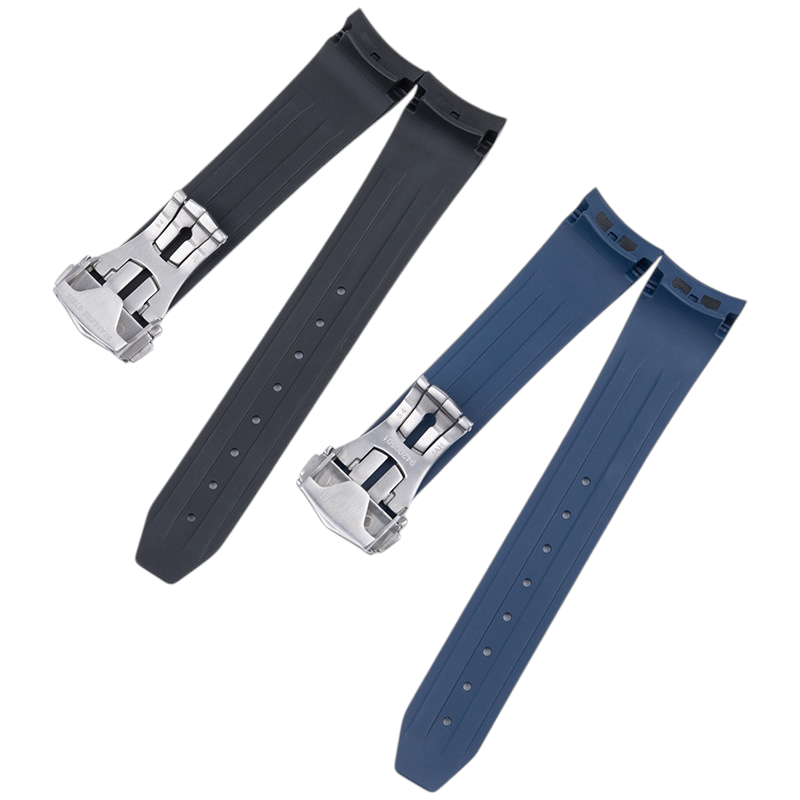 White Smoke Replacement Strap for Omega Seamaster 300 - Speedmaster Panda - Premium FKM Performance Rubber - Aethelgard Atelier