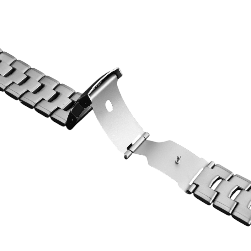 White Smoke Replacement Strap for Tissot T-Race Cycling T111.417 Series - Solid Titanium and Steel Hybrid - Aethelgard Atelier