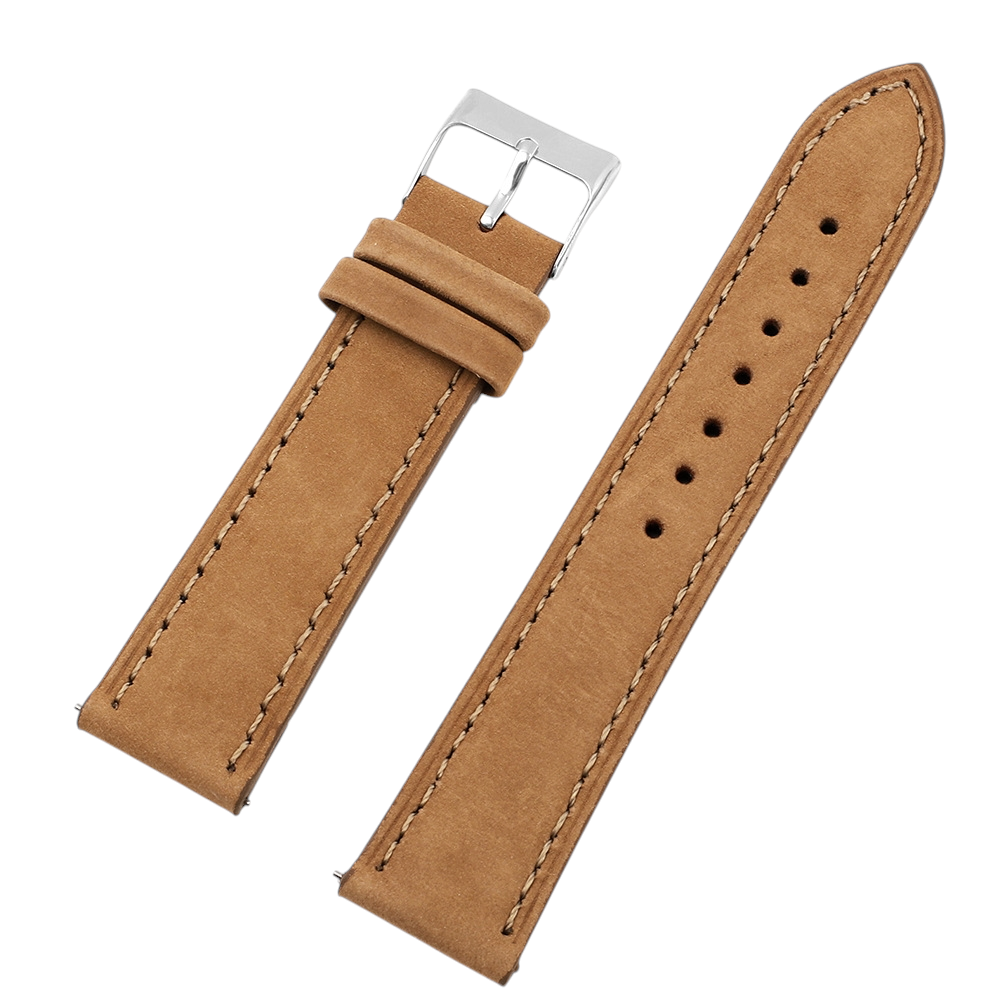 White Smoke Handmade Nubuck Silk-Matte Suede Strap for Rolex, Omega, Seiko, IWC, Tudor, Hamilton, Cartier, Panerai, Breitling, Patek Philippe - Executive Urban Minimalist Edition - 18mm 20mm 22mm 24mm - Aethelgard