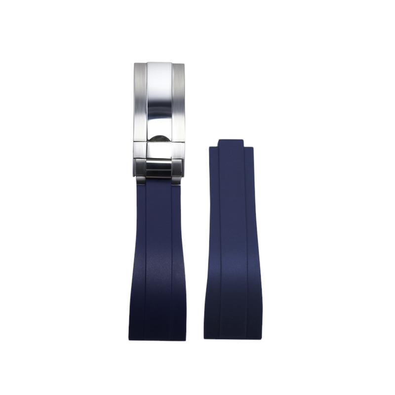 White Smoke Replacement Strap for Rolex Yacht-Master - Submariner Adjustable - Micro-Adjustable FKM Performance Rubber - Aethelgard Atelier