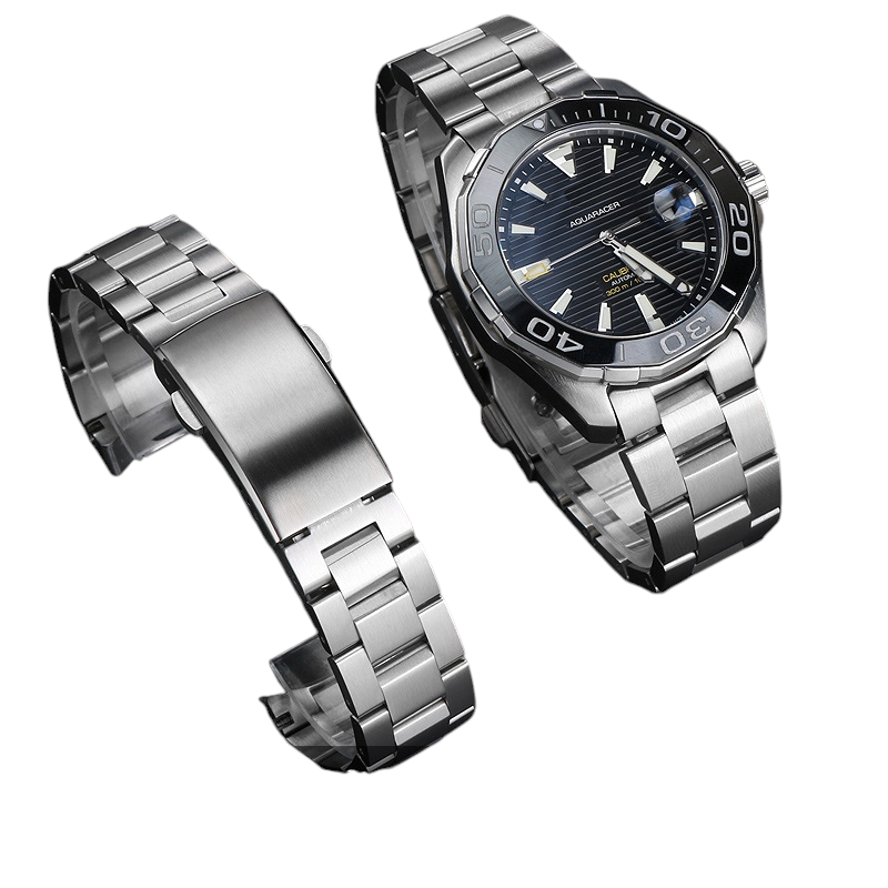 White Smoke Replacement Steel Strap for TAG Heuer Aquaracer 300 WAY201A.BA0927 - Surgical Grade Brushed Solid Steel - Aethelgard