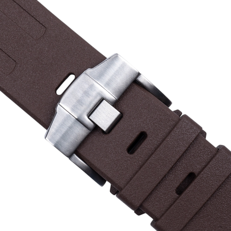 White Smoke Replacement Strap for Audemars Piguet Royal Oak Offshore 42mm-44mm - Vulcanized High-Density FKM Rubber - Aethelgard Atelier
