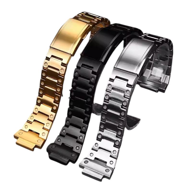 Replacement Strap for Casio G-SHOCK GM-5600 DW5600-5610 Series - Solid Link Stainless Steel Mod Kit - Aethelgard Atelier