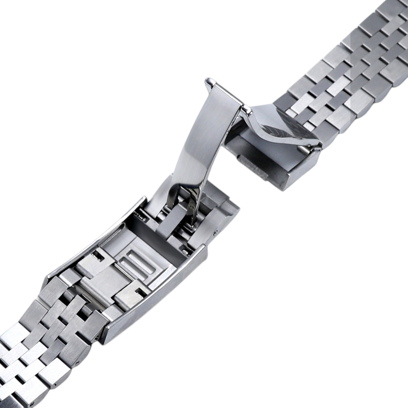 White Smoke Replacement Strap for Omega Seamaster - Planet Ocean 5-Link Series - Solid Fine-Polished 316L Stainless Steel - Aethelgard