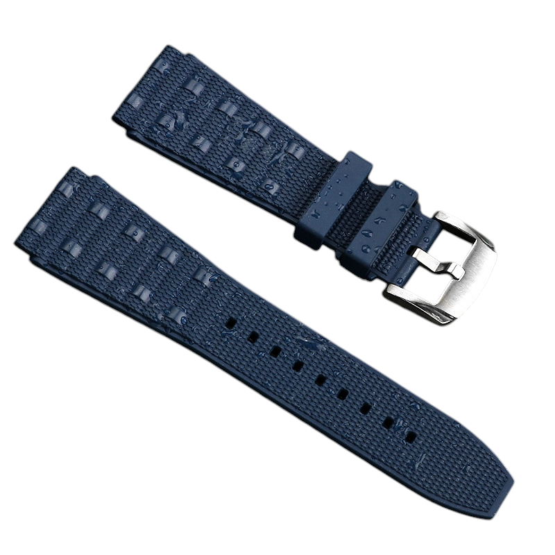 White Smoke Replacement Strap for Breitling Chronomat AB01-Superocean-Avenger - Dust-Proof High-Grade FKM Rubber - Aethelgard