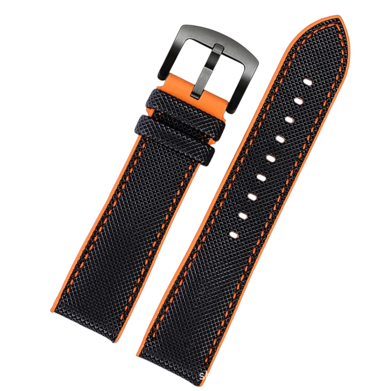 White Smoke Replacement Strap for Universal Tissot-Mido-Omega-Seiko Modern Sports - Tactical Nylon and Rubber Performance Hybrid - Aethelgard