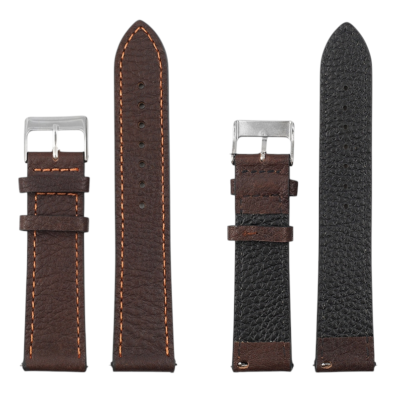 White Smoke Handmade Classic Lychee Pattern Calfskin Watch Strap for Rolex, Omega, Seiko, IWC, Tudor, Hamilton, Cartier, Panerai, Patek Philippe, Breitling - Precision Quick-Release Switch-Pin Series - 18mm 20mm 22mm 24mm 26mm - Aethelgard