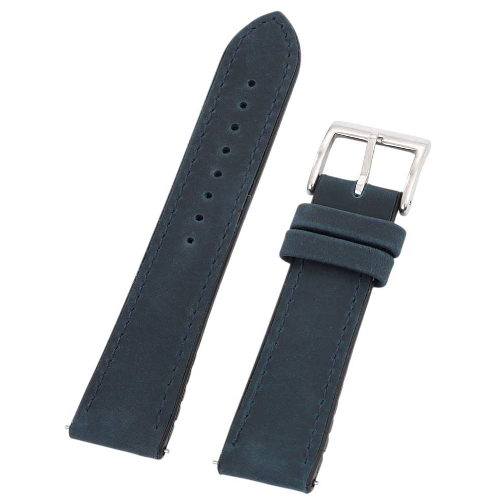 White Smoke Handmade Crazy Horse Silicone Hybrid Watch Strap for Rolex, Omega, Panerai, IWC, Tudor, Seiko, Hamilton, Patek Philippe, Breitling, Citizen - Performance Lined Sport Series - 18mm 20mm 22mm 24mm - Aethelgard