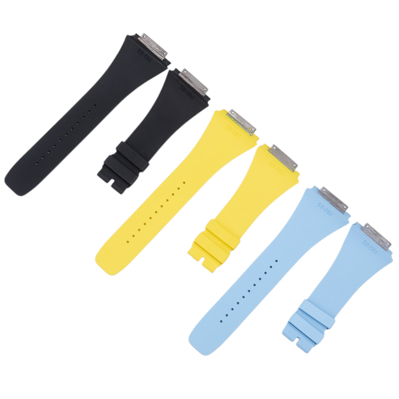 White Smoke Replacement Strap for Richard Mille RM59-01 - RM061 - RM38-02 - RM61-01 - Original Geometry FKM Fluorine Rubber - Aethelgard