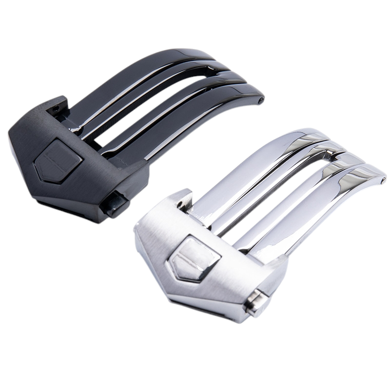 White Smoke Replacement Strap for TAG Heuer Carrera - Grand Carrera Series - Ergonomic Notched Performance Silicone - Aethelgard Atelier