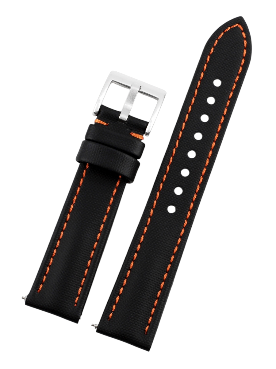 White Smoke Handmade Oxford Textile & Leather Hybrid Strap for Rolex, Omega, Seiko, IWC, Tudor, Hamilton, Cartier, Panerai, Breitling, Patek Philippe - MoonSwatch - Blancpain Tactical Style - 18mm 20mm 22mm 24mm - Aethelgard