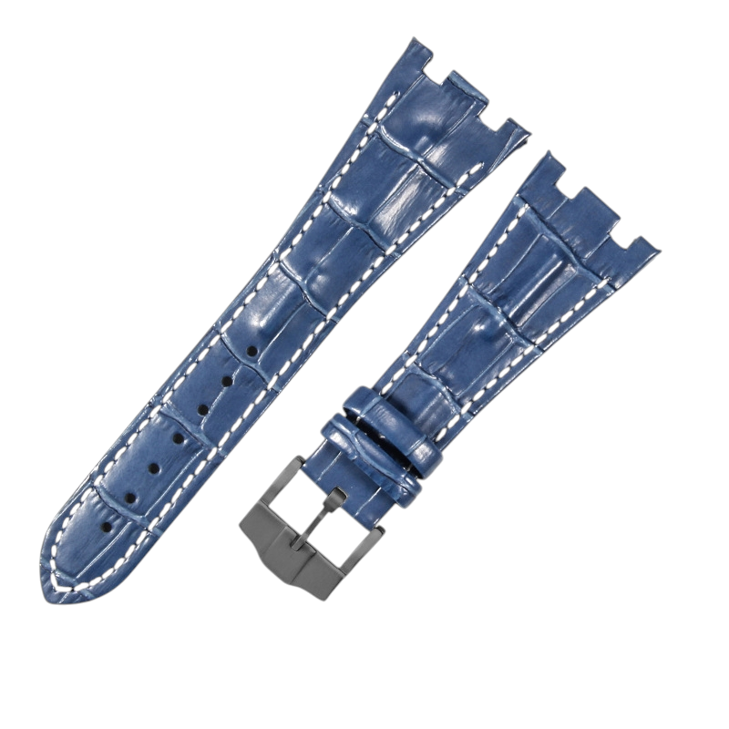 White Smoke Replacement Strap for Audemars Piguet Royal Oak Offshore 15710 - 15703 - 26470 - Premium Full-Grain Performance Leather - Aethelgard Atelier