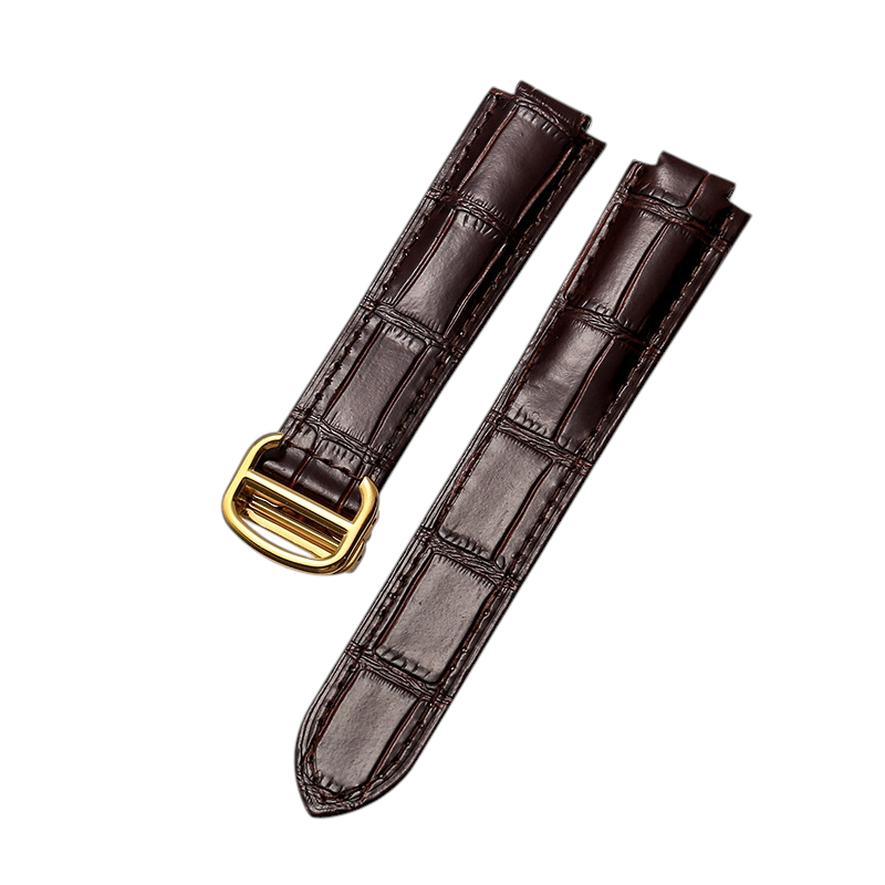 White Smoke Replacement Strap for Cartier Ballon Bleu | Convex Interface Genuine Leather | Aethelgard Atelier
