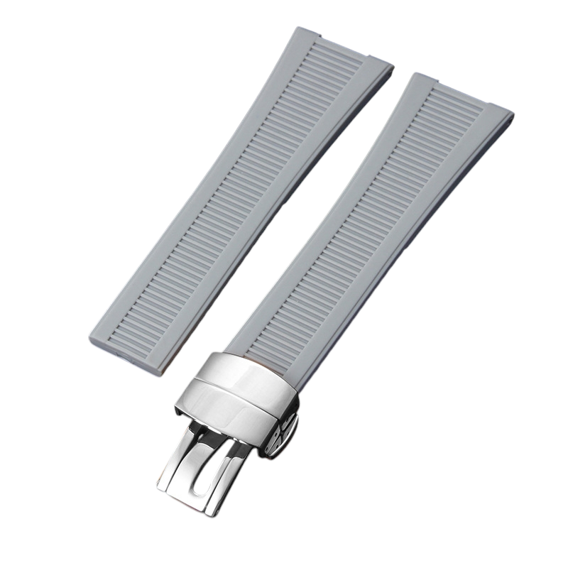 White Smoke Replacement Strap for Patek Philippe Nautilus 5711 - 5712 - 5726 - 5980 Rubber - Integrated FKM Performance Fluororubber - Aethelgard Atelier