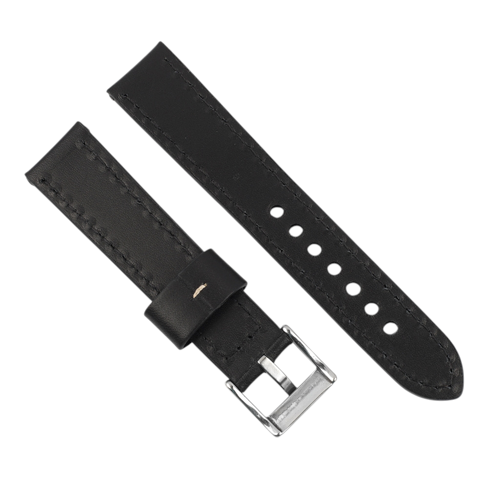 White Smoke Handmade Vintage Smooth Double-Sided Watch Strap for Rolex, Omega, Seiko, IWC, Tudor, Hamilton, Cartier, Panerai, Patek Philippe, Breitling - Heritage Flat-Grain Series - 18mm 20mm 22mm 24mm 26mm - Aethelgard