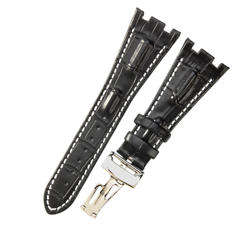 White Smoke Replacement Strap for Audemars Piguet Royal Oak Offshore 15710 - 15703 - 26470 - Premium Full-Grain Performance Leather - Aethelgard Atelier