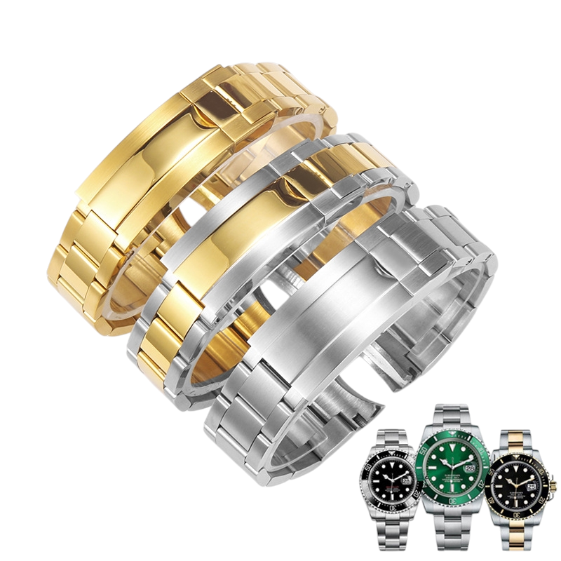 White Smoke Replacement Strap for Rolex Submariner - Daytona Professional Series - Zero-Gap Solid 316L Stainless Steel - Aethelgard