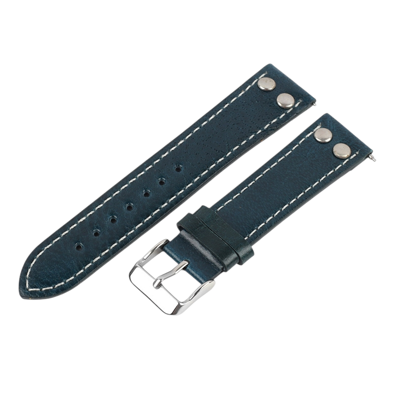 White Smoke Handmade Heritage Oil Wax Pull-Up Strap for Rolex, Omega, Seiko, IWC, Tudor, Hamilton, Cartier, Panerai, Breitling, Patek Philippe - Natural Patina Evolution Series - 18mm 20mm 22mm 24mm - Aethelgard