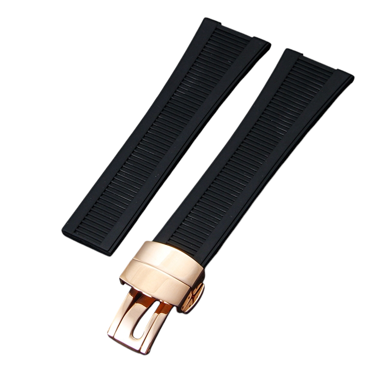White Smoke Replacement Strap for Patek Philippe Nautilus 5711 - 5712 - 5726 - 5980 Rubber - Integrated FKM Performance Fluororubber - Aethelgard Atelier