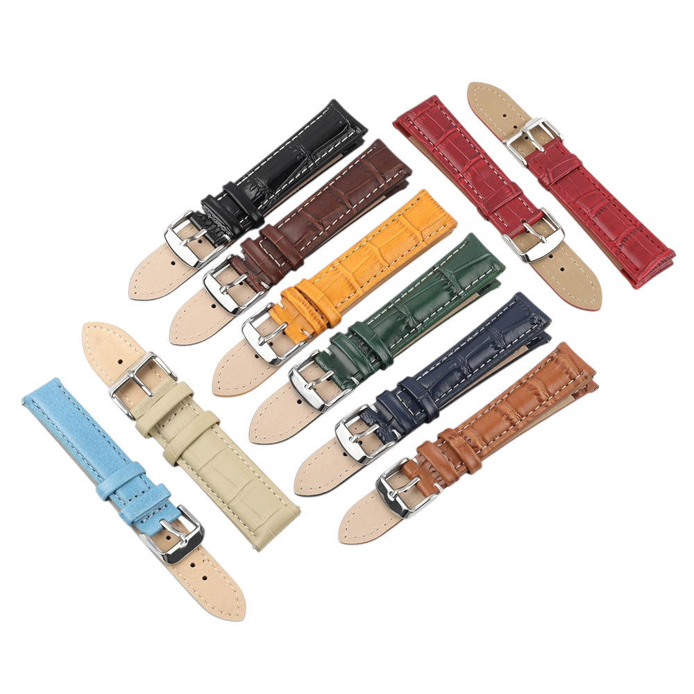 White Smoke Handmade Handmade Bamboo Grain Calfskin Watch Strap for Rolex, Omega, Seiko, IWC, Tudor, Hamilton, Cartier, Panerai, Patek Philippe, Breitling - Quick-Release Exotic Pattern Series - 18mm 20mm 22mm 24mm 26mm - Aethelgard