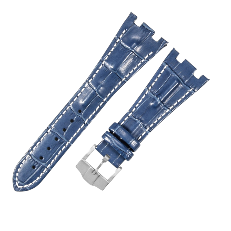 White Smoke Replacement Strap for Audemars Piguet Royal Oak Offshore 15710 - 15703 - 26470 - Premium Full-Grain Performance Leather - Aethelgard Atelier