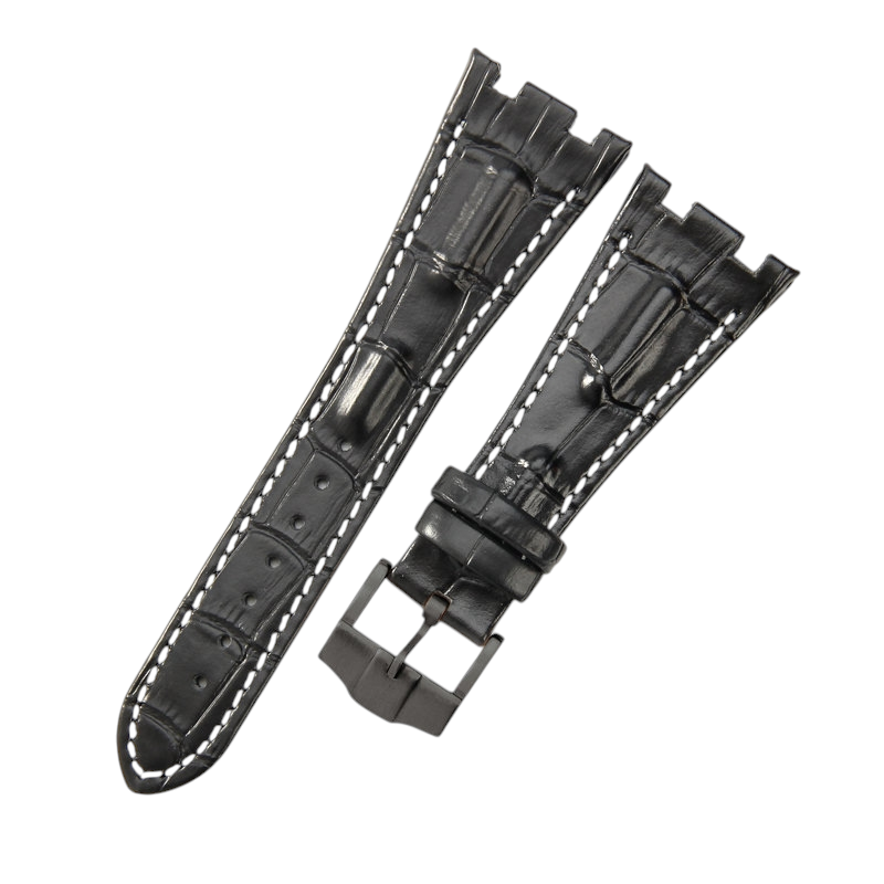 White Smoke Replacement Strap for Audemars Piguet Royal Oak Offshore 15710 - 15703 - 26470 - Premium Full-Grain Performance Leather - Aethelgard Atelier