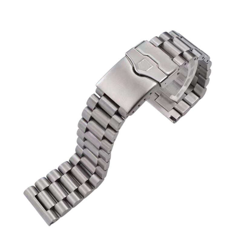 White Smoke Replacement Strap for TAG Heuer F1 - Carrera - Aquaracer - Monaco 300 Series - Solid Fine-Brushed 316L Stainless Steel - Aethelgard