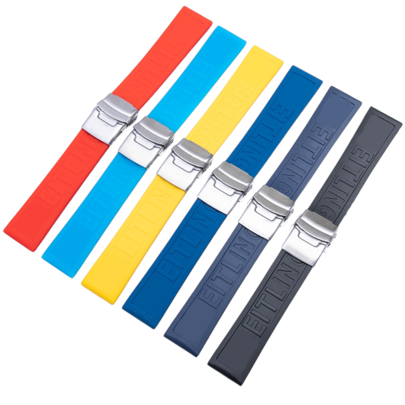 White Smoke Replacement Strap for Breitling Superocean - Blackbird - Yellow Wolf Pro - Tactical Multi-Texture Silicone - Aethelgard Atelier