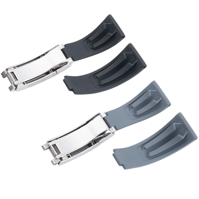 White Smoke Replacement Strap for Rolex Daytona - Submariner - GMT - Yacht-Master - Steel-Reinforced FKM Fluorine Rubber - Aethelgard