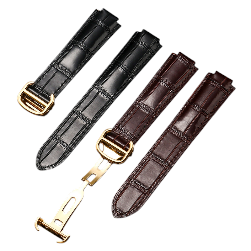 White Smoke Replacement Strap for Cartier Ballon Bleu | Convex Interface Genuine Leather | Aethelgard Atelier