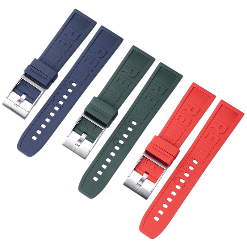 White Smoke Replacement Strap for Breitling Avenger - Superocean - Blackbird - Yellow Wolf - Pro-Diver FKM Fluorine Rubber - Aethelgard