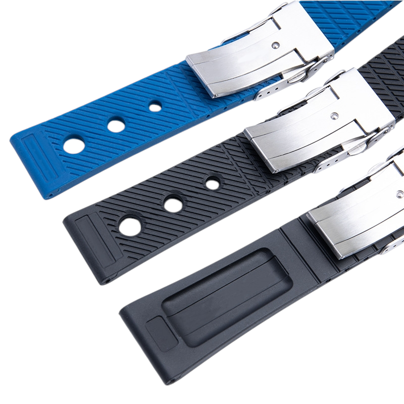 White Smoke Replacement Strap for Breitling Superocean - Avenger - Blackbird V1 - High-Performance Silicone Rubber - Aethelgard Atelier