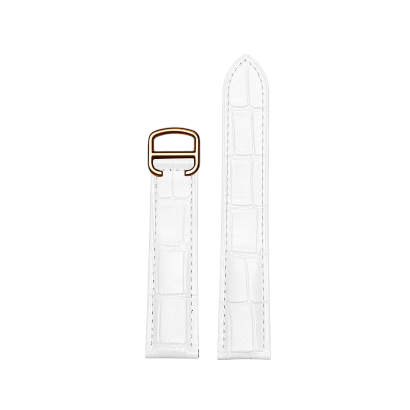 White Smoke Replacement Strap for Cartier Tank Series | Premium Bovine Leather | Aethelgard Atelier