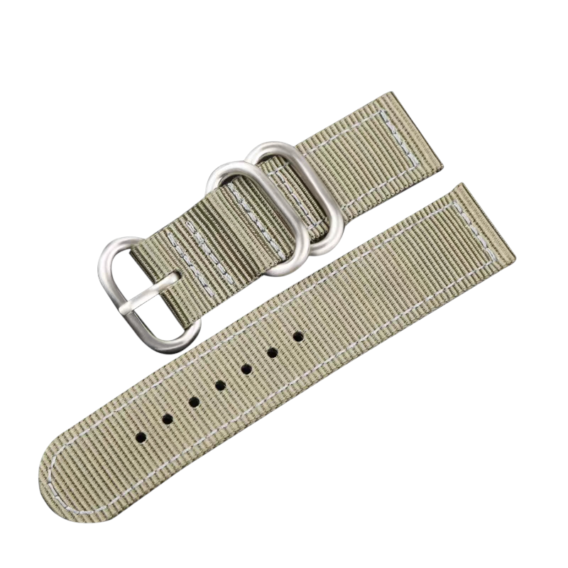 White Smoke Handmade Military-Spec Precision Woven Nylon Watch Strap for Seiko, Tudor, Rolex, Hamilton - Tactical Field Series - 18mm 20mm 22mm 24mm - Aethelgard