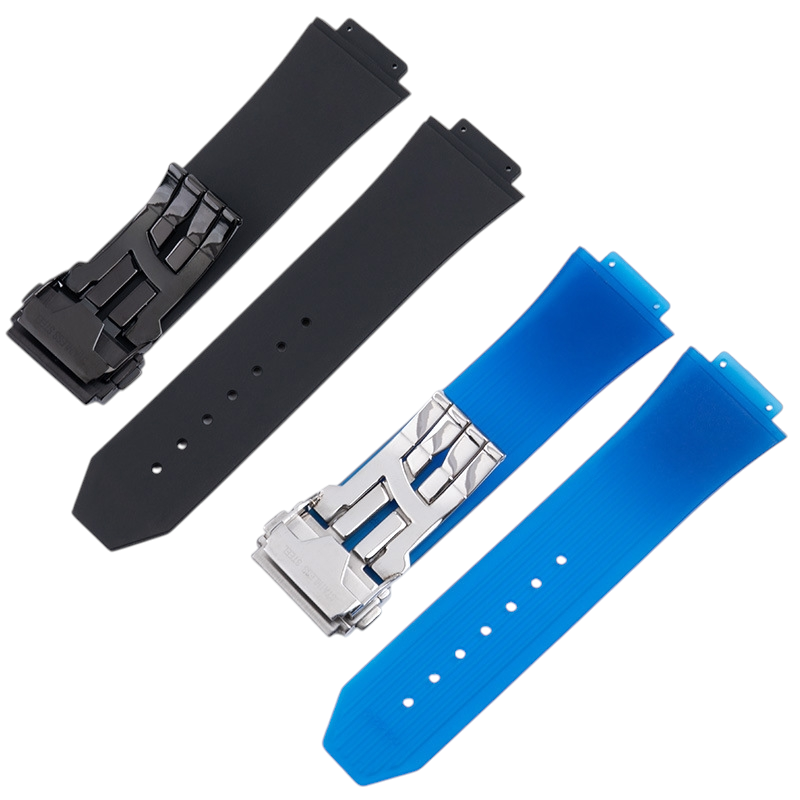 White Smoke Replacement Strap for Hublot Big Bang Transparent Edition - Crystal-Clear High-Density Silicone - Aethelgard Atelier