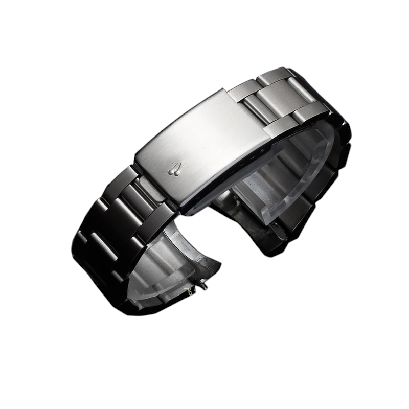 White Smoke Replacement Strap for Rolex Air-King - Datejust - Submariner Vintage-Modern - High-Contrast Brushed Stainless Steel - Aethelgard