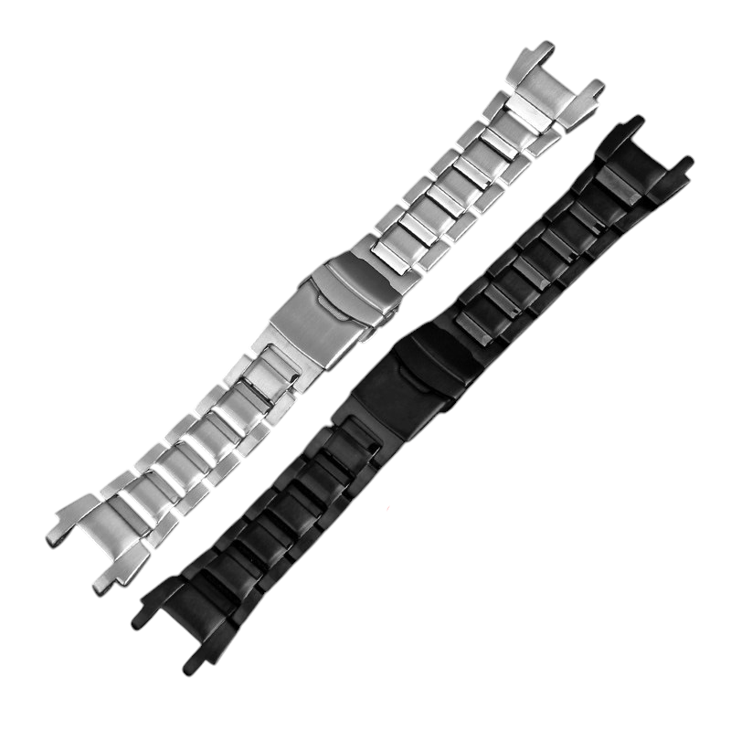 White Smoke Replacement Steel Strap for Casio G-SHOCK MTG-B1000 Series - Reinforced Solid Link Stainless Steel - Aethelgard