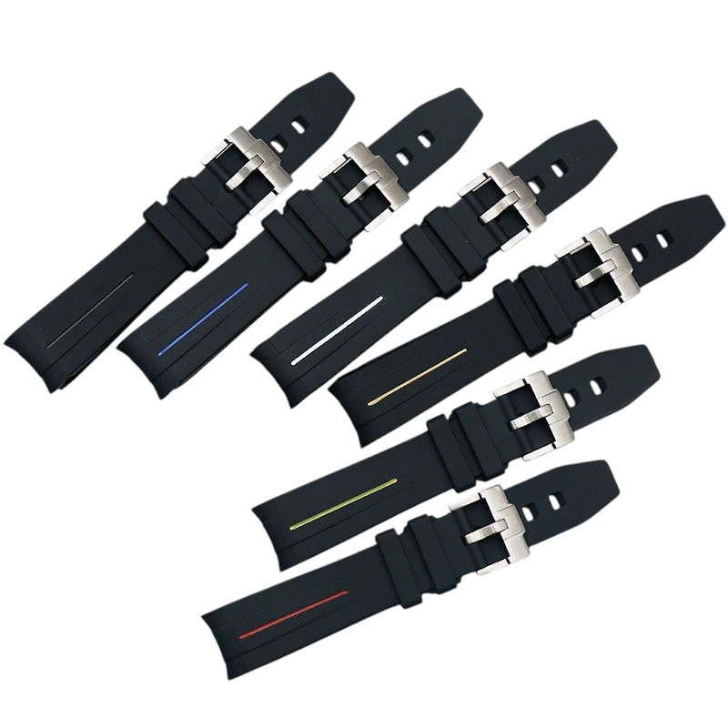 White Smoke Replacement Strap for Rolex Submariner - Sea-Dweller - GMT 20mm-21mm - High-Density Performance Silicone Rubber - Aethelgard Atelier