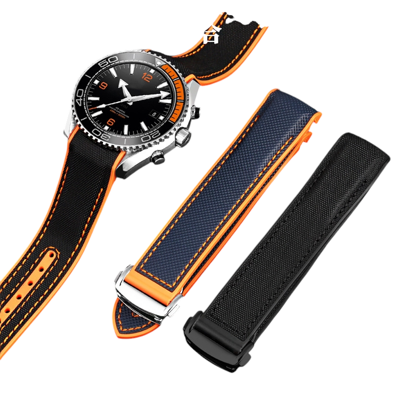 White Smoke Premium Replacement Strap for Omega Constellation 41mm / Seamaster 8900 | Leather with Hybrid Rubber Base | Aethelgard