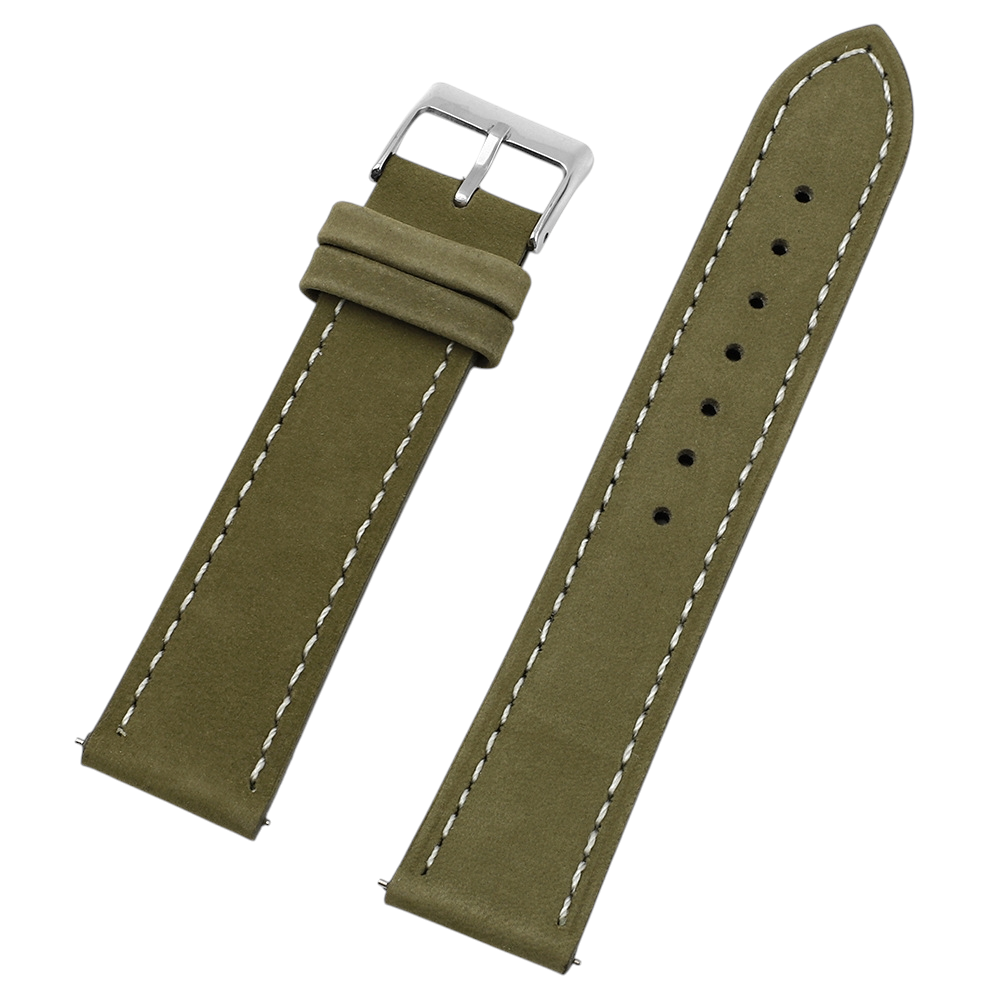 White Smoke Handmade Nubuck Silk-Matte Suede Strap for Rolex, Omega, Seiko, IWC, Tudor, Hamilton, Cartier, Panerai, Breitling, Patek Philippe - Executive Urban Minimalist Edition - 18mm 20mm 22mm 24mm - Aethelgard