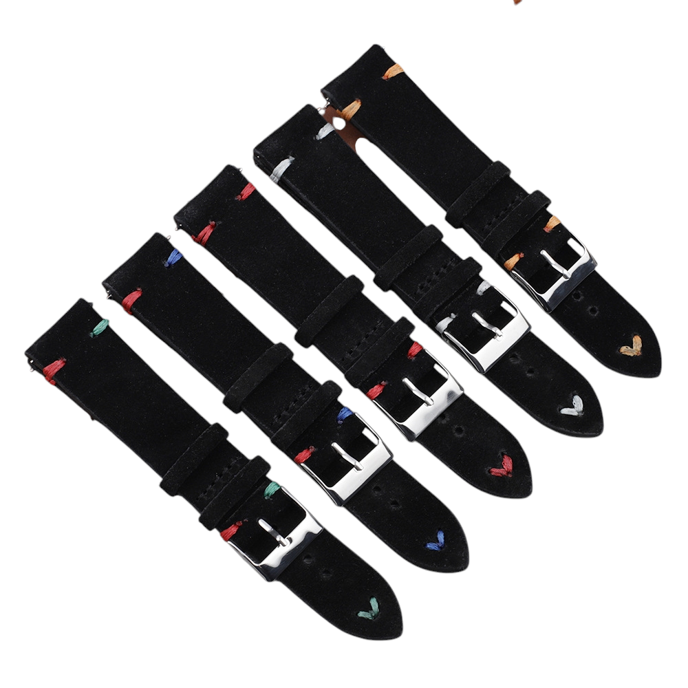 White Smoke Handmade Double-Layer Reinforced Suede Watch Strap for Rolex, Omega, Seiko, IWC, Tudor, Hamilton, Cartier, Panerai, Patek Philippe, Breitling - Professional Quick-Release Utility Edition - 18mm 20mm 22mm 24mm 26mm - Aethelgard