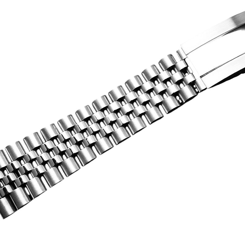 White Smoke Replacement Strap for Rolex Oyster Perpetual - Datejust 41mm Series - Reinforced Solid 316L Stainless Steel - Aethelgard