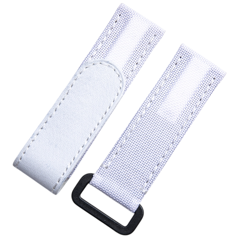 White Smoke Replacement Strap for Universal Rolex - Omega - Tudor Heritage Military - Tactical Nylon Weave with Velcro Closure - Aethelgard
